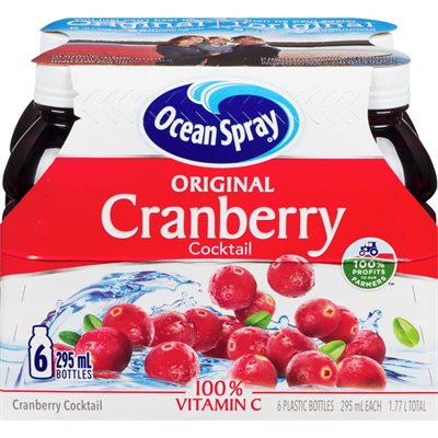 OCEAN SPRAY CRANBERRY COCKTAIL 6x295ML