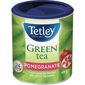 TETLEY POMEGRANATE GREEN TEA 24EA