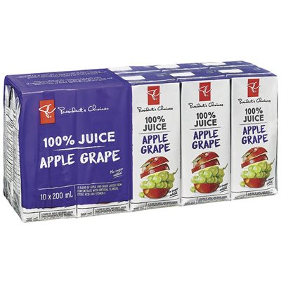 PC 100% APPLE GRAPE JUICE 200ML