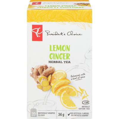 PC LEMON GINGER HERBAL TEA 20EA