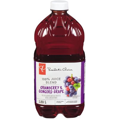 PC 100% JUICE CRAN GRAPE BLEND 1.89LT