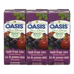 OASIS JUICE APPLE GRAPE 3x200ML