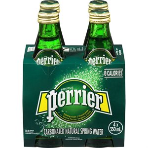 PERRIER MINERAL WATER BOTTLES 4x330ML