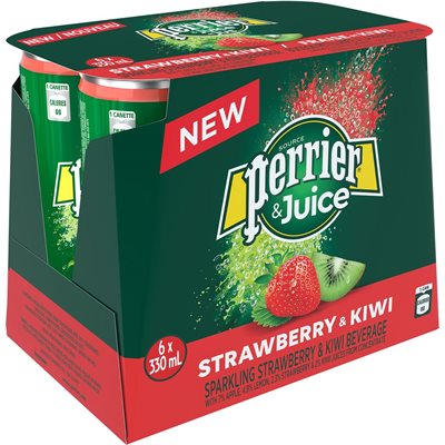 PERRIER & JUICE STRWBRY & KIWI 330ML