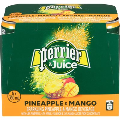 PERRIER BEV PINEAPPLE & MANGO 330ML