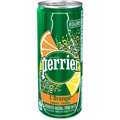 PERRIER SLIM CAN ORANGE 10x250ML